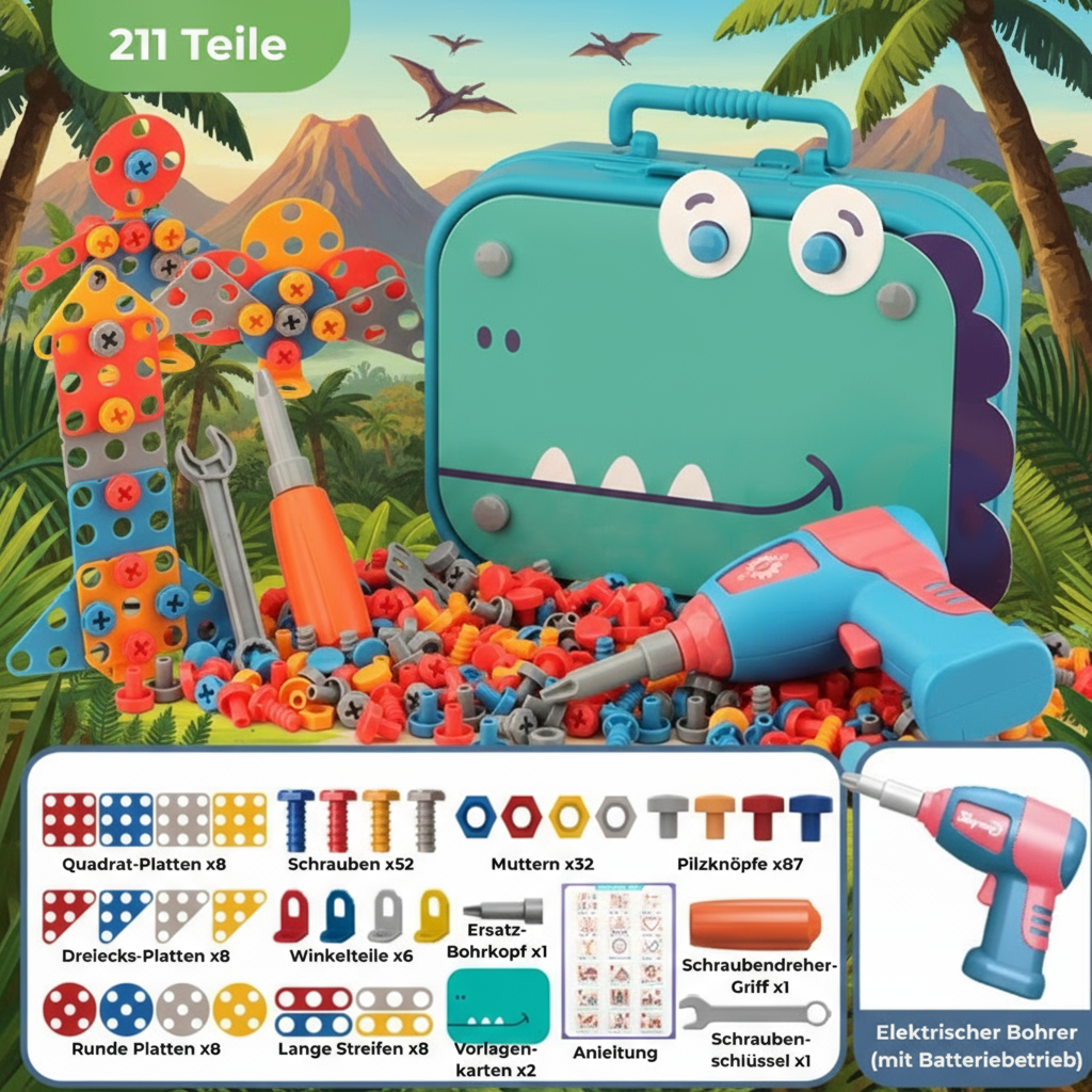 KreativWerk™ – Das bunte Bohr- & Bauset für kleine Entdecker