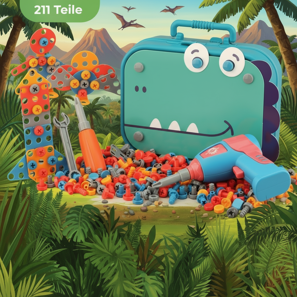 KreativWerk™ – Das bunte Bohr- & Bauset für kleine Entdecker