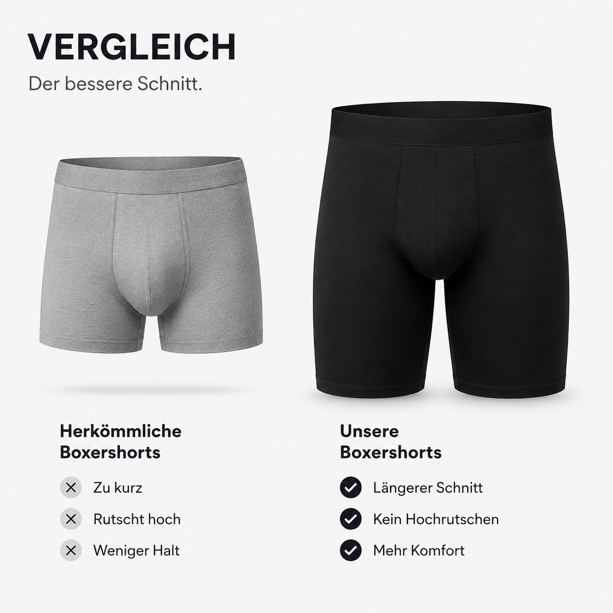 Lange Boxershorts aus Baumwolle