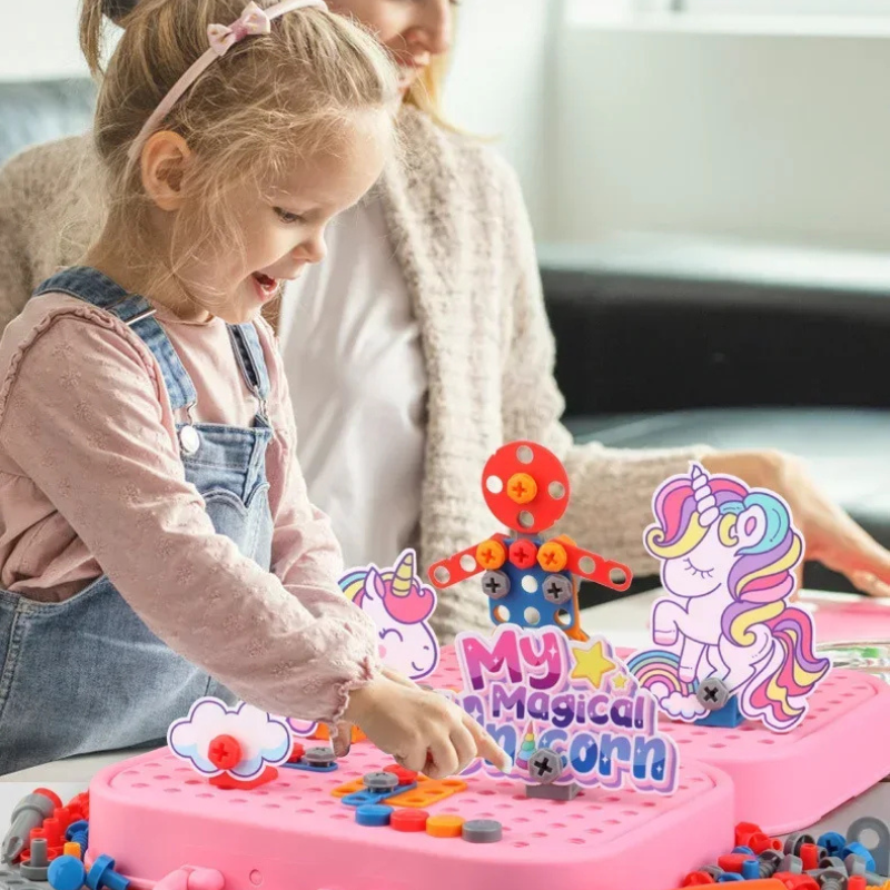 KreativWerk™ – Das bunte Bohr- & Bauset für kleine Entdecker