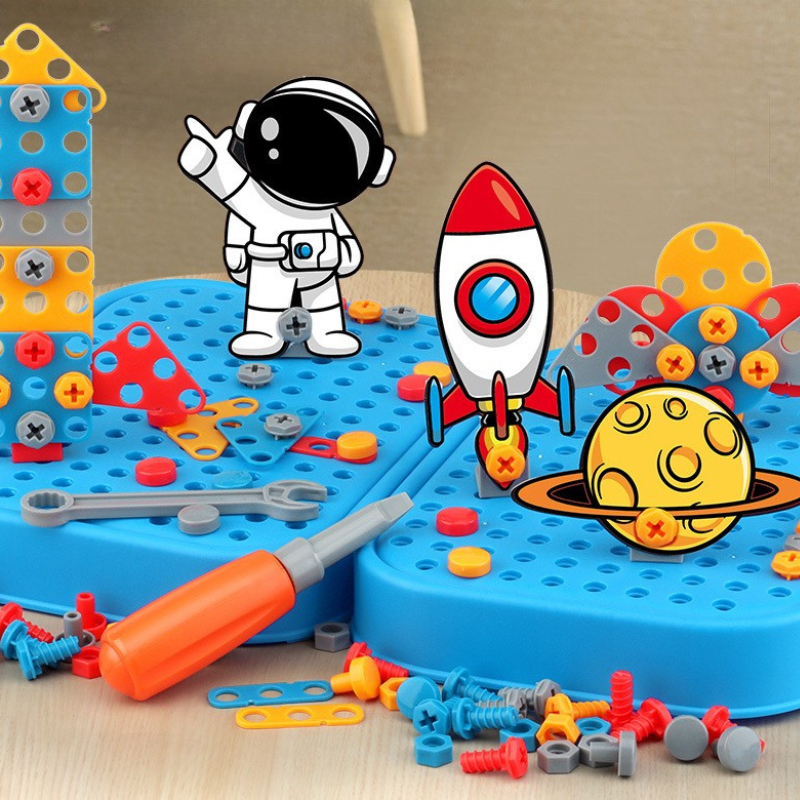 KreativWerk™ – Das bunte Bohr- & Bauset für kleine Entdecker