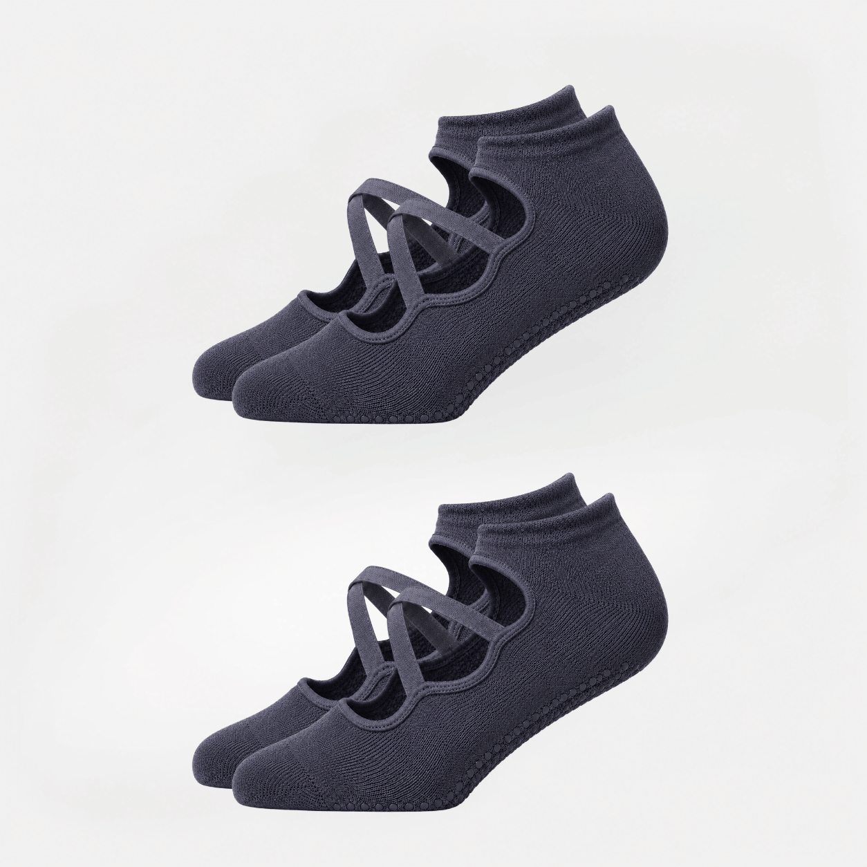 Pilates Socken mit Riemchen aus Baumwolle