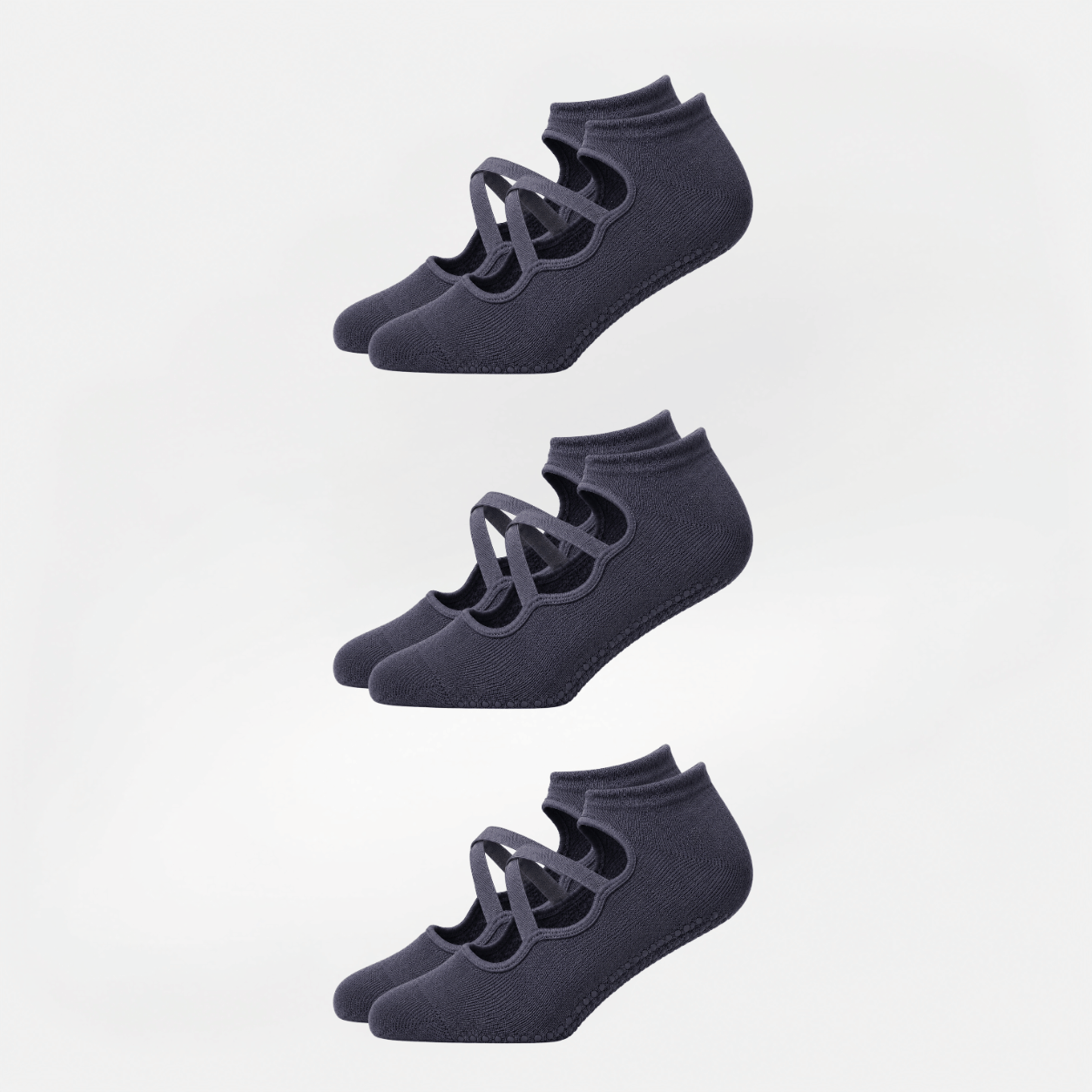Pilates Socken mit Riemchen aus Baumwolle