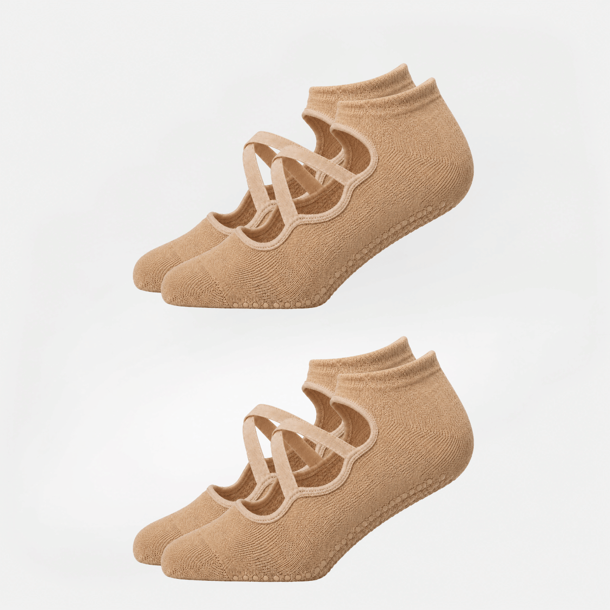 Pilates Socken mit Riemchen aus Baumwolle