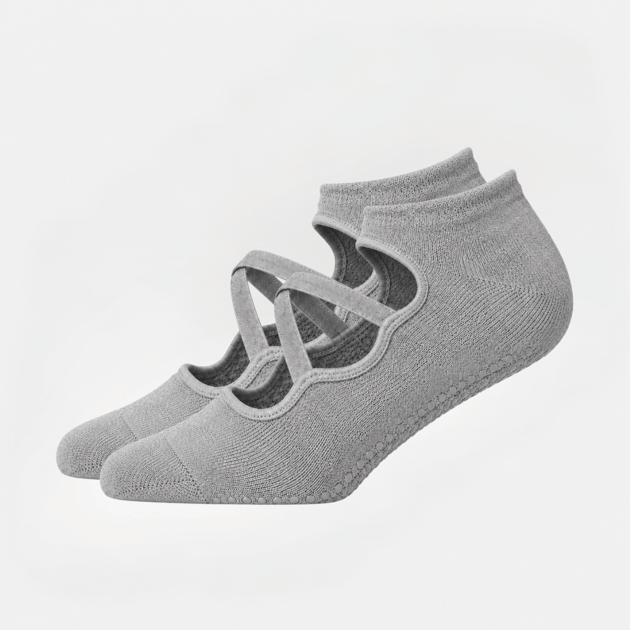Pilates Socken mit Riemchen aus Baumwolle