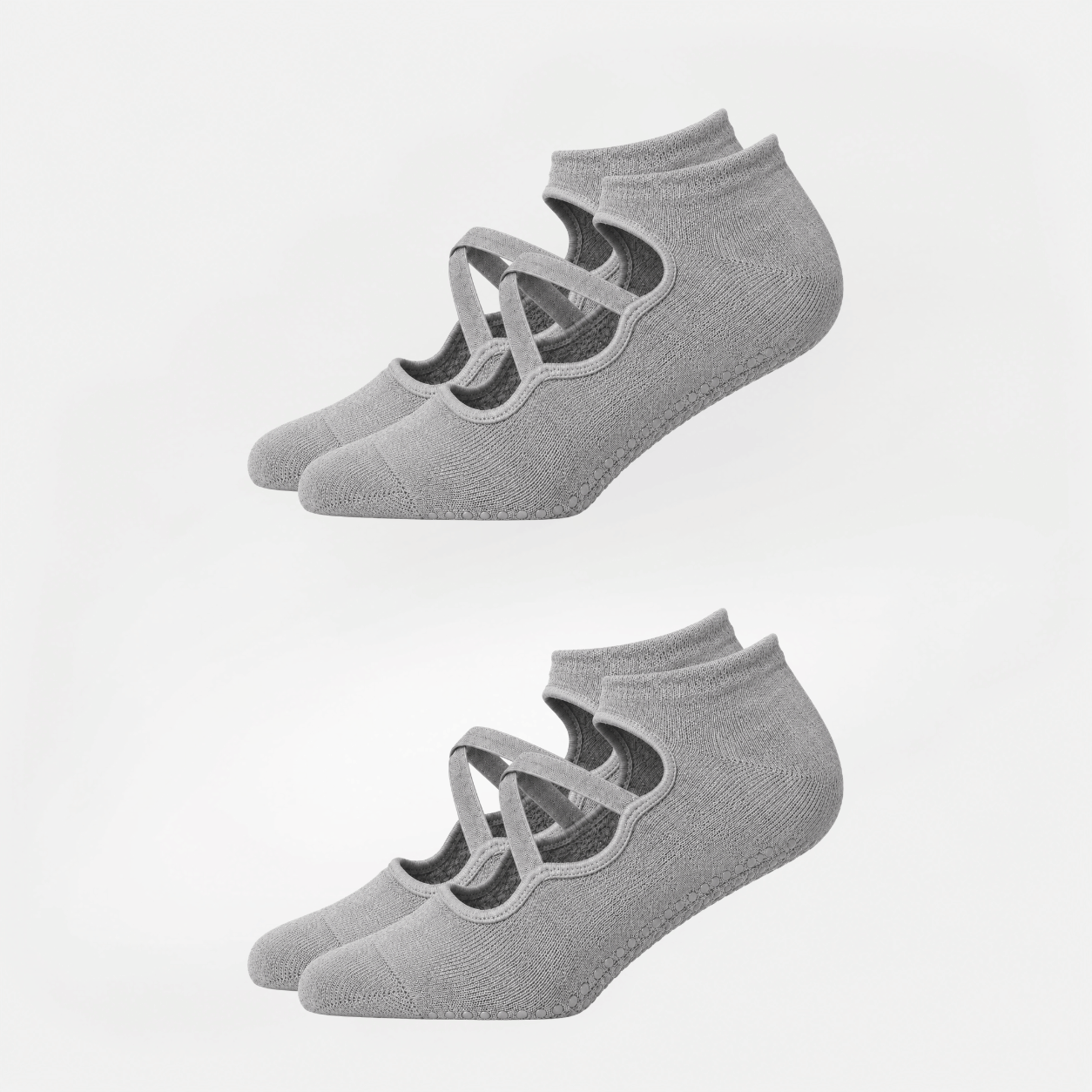 Pilates Socken mit Riemchen aus Baumwolle