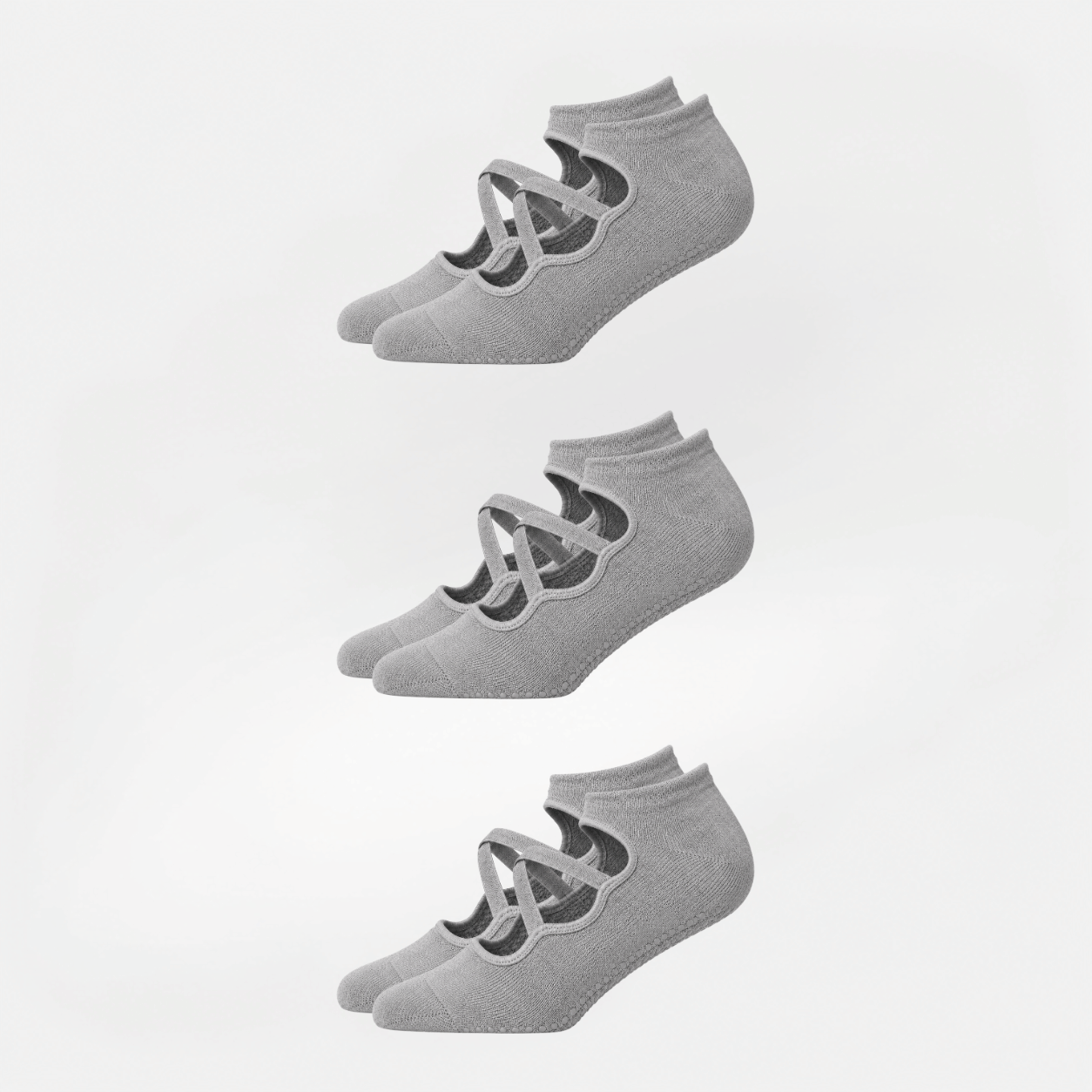 Pilates Socken mit Riemchen aus Baumwolle
