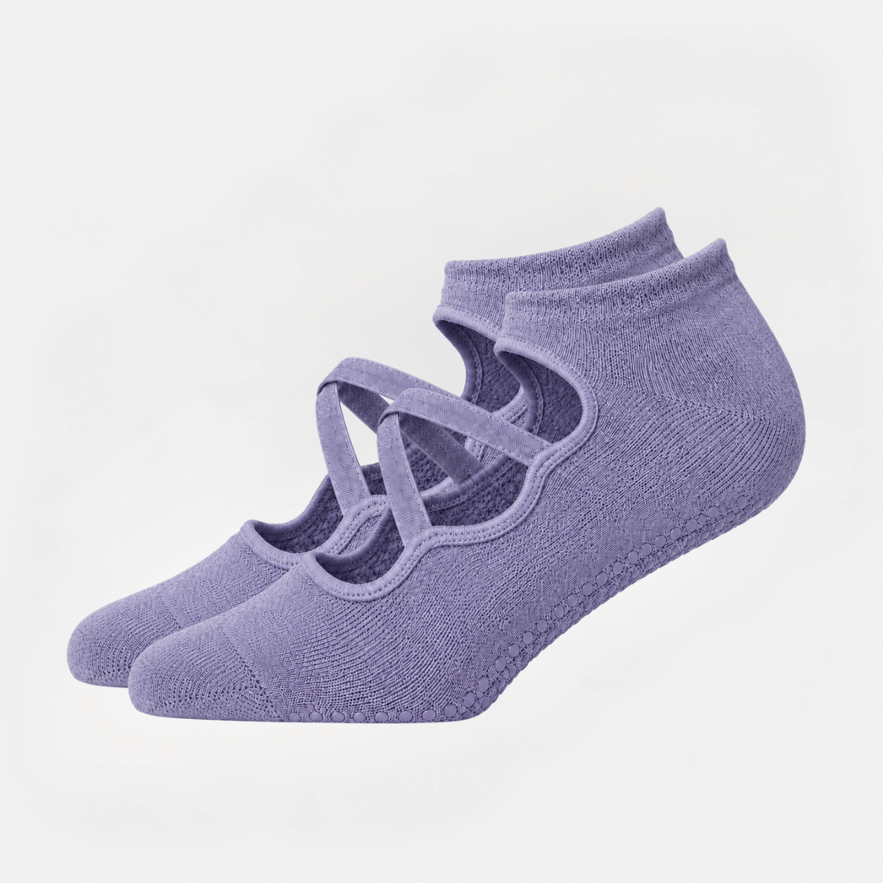 Pilates Socken mit Riemchen aus Baumwolle