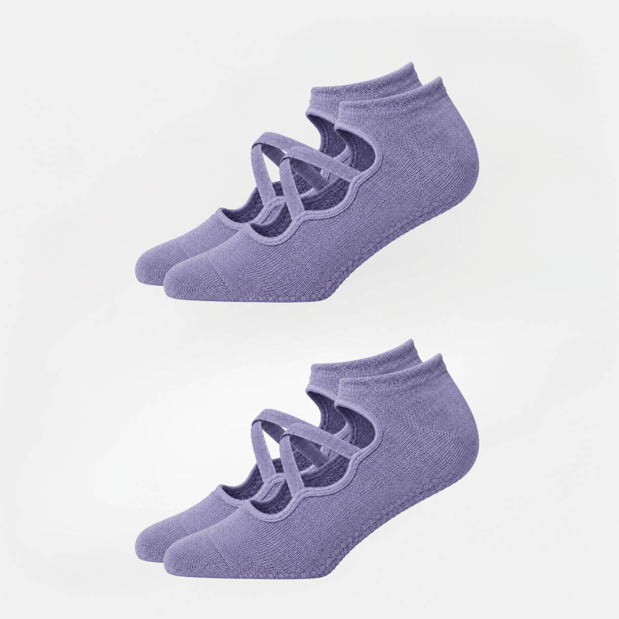 Pilates Socken mit Riemchen aus Baumwolle