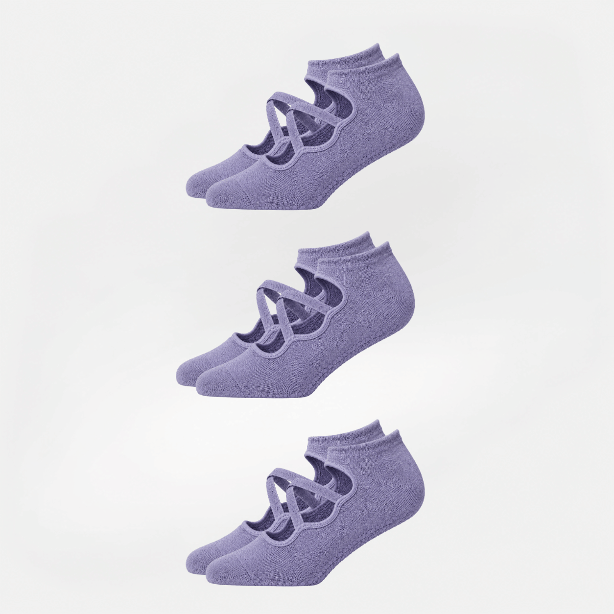 Pilates Socken mit Riemchen aus Baumwolle