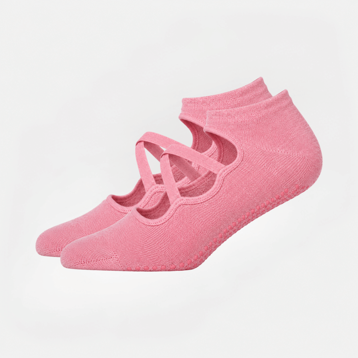 Pilates Socken mit Riemchen aus Baumwolle