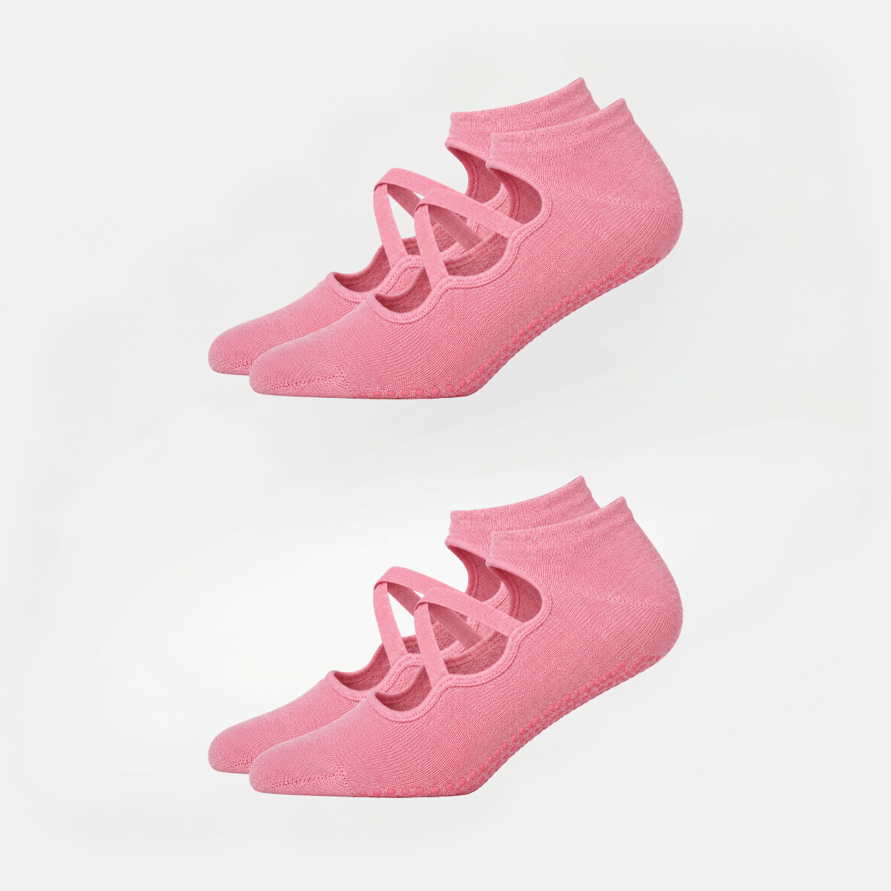 Pilates Socken mit Riemchen aus Baumwolle