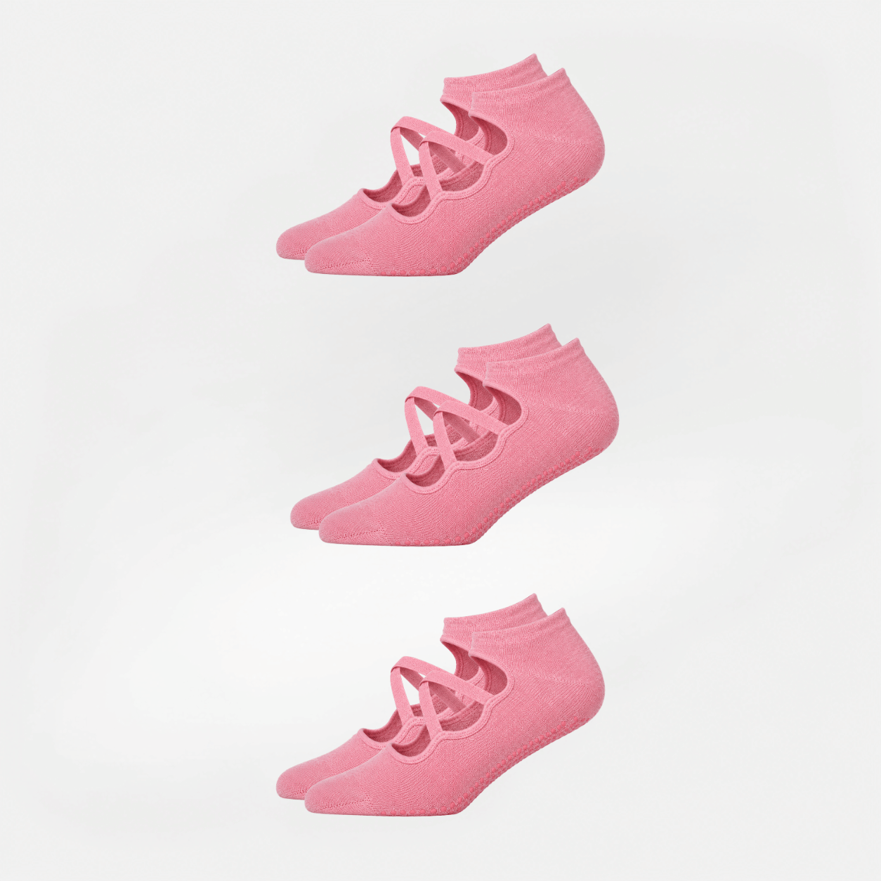 Pilates Socken mit Riemchen aus Baumwolle