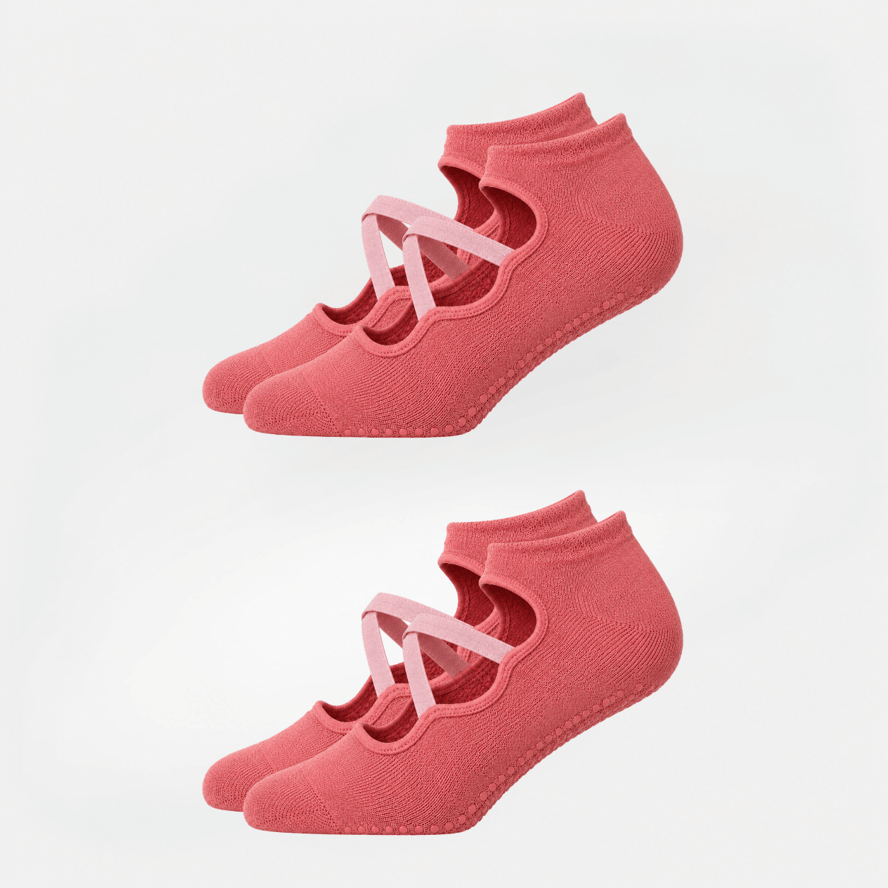 Pilates Socken mit Riemchen aus Baumwolle