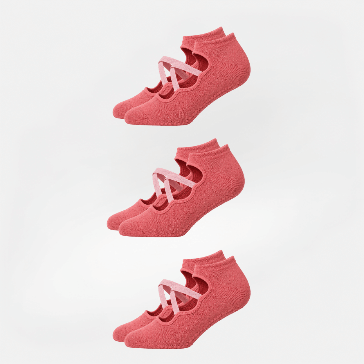 Pilates Socken mit Riemchen aus Baumwolle