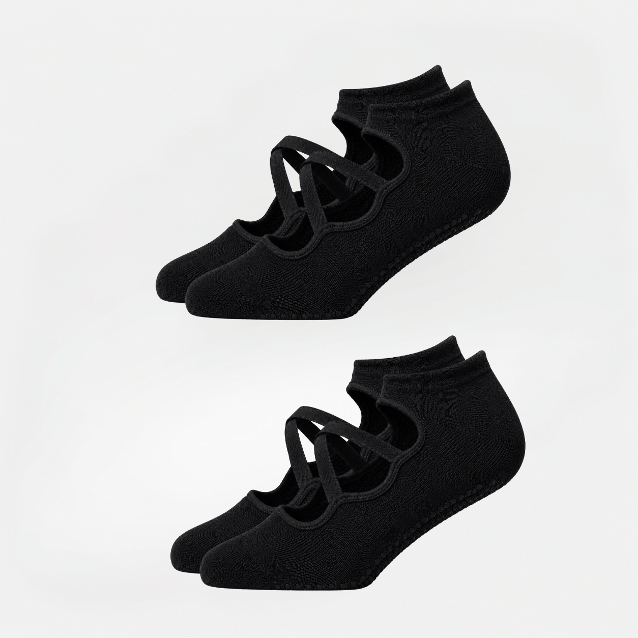 Pilates Socken mit Riemchen aus Baumwolle