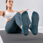Pilates Socken mit Riemchen aus Baumwolle