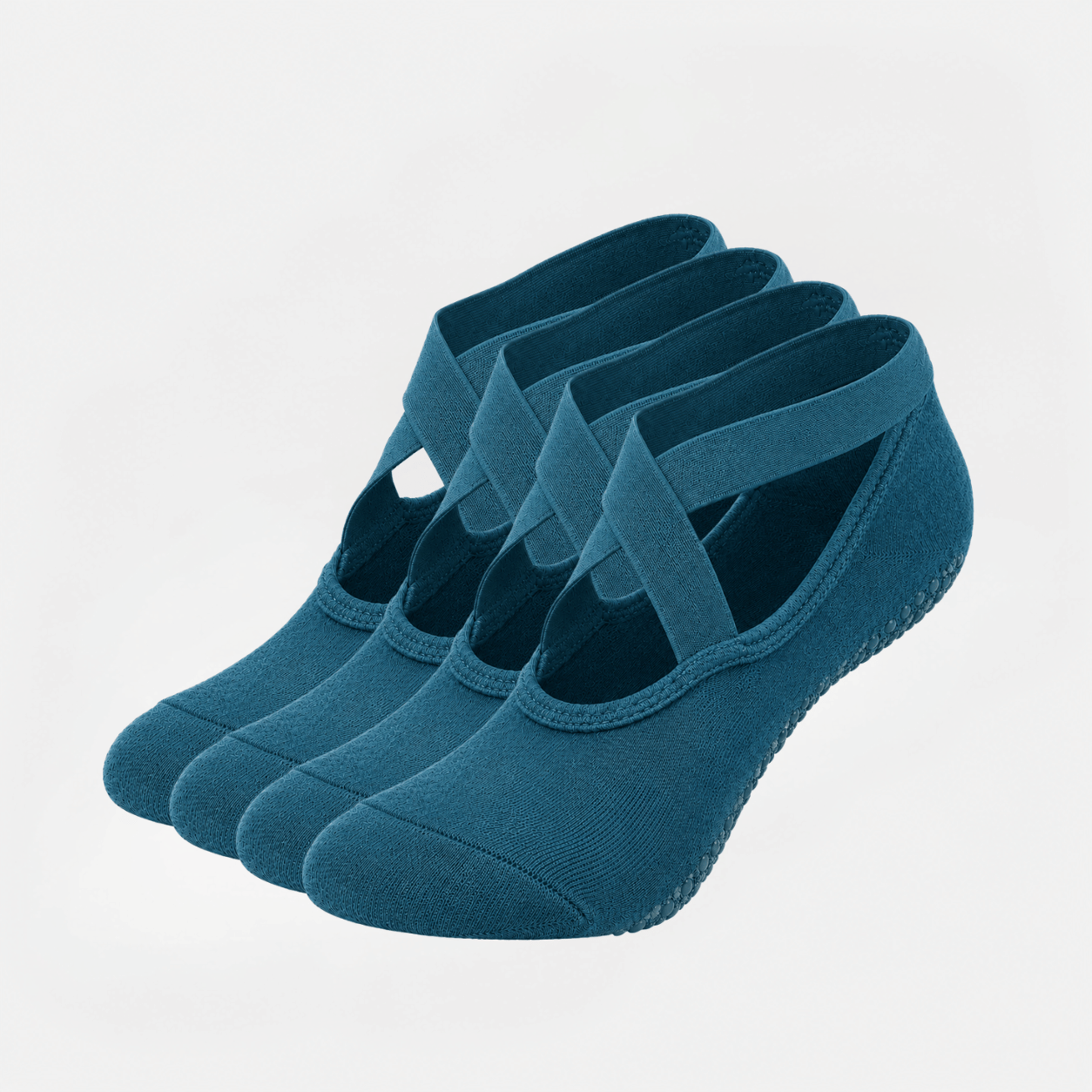 Pilates Socken mit Riemchen aus Baumwolle