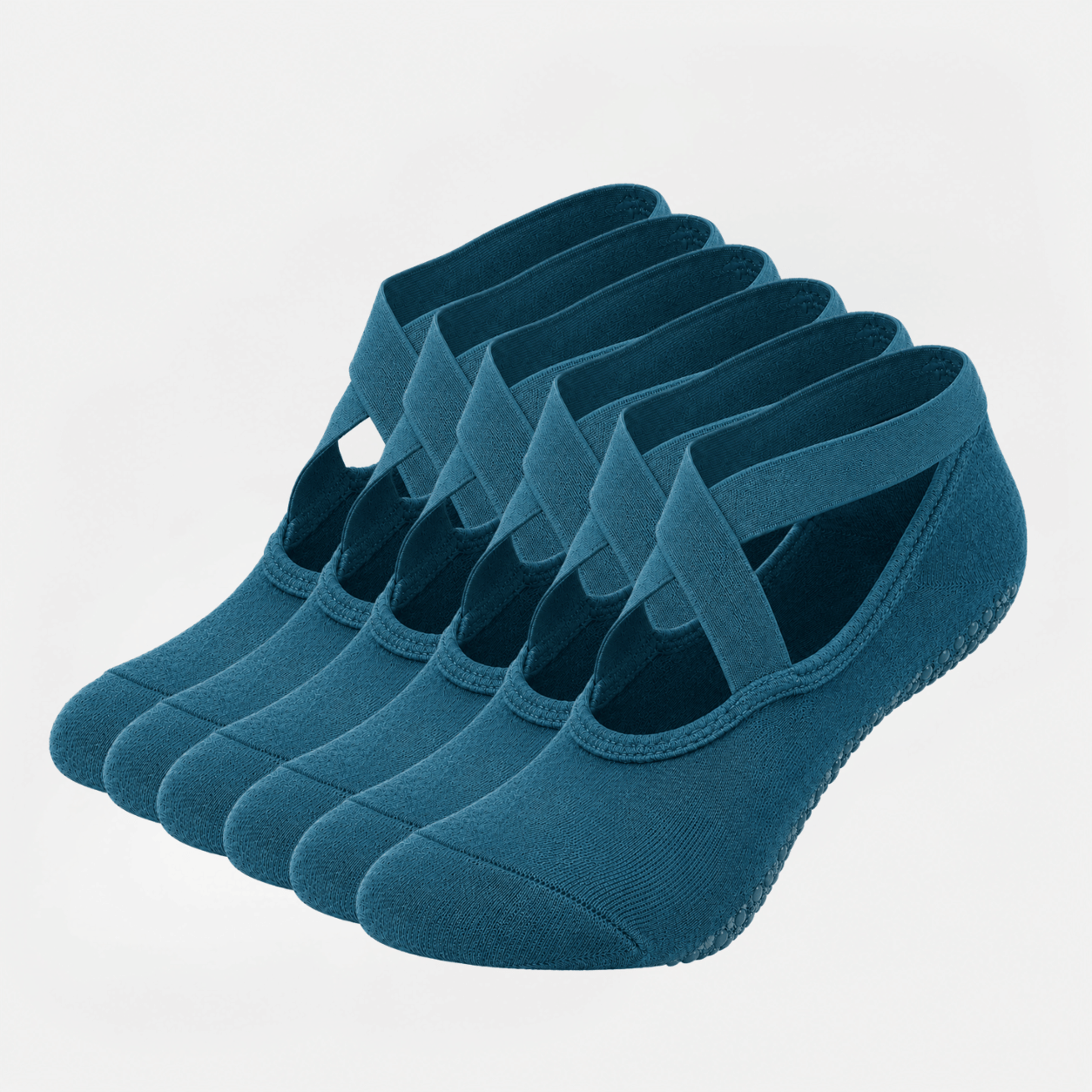 Pilates Socken mit Riemchen aus Baumwolle