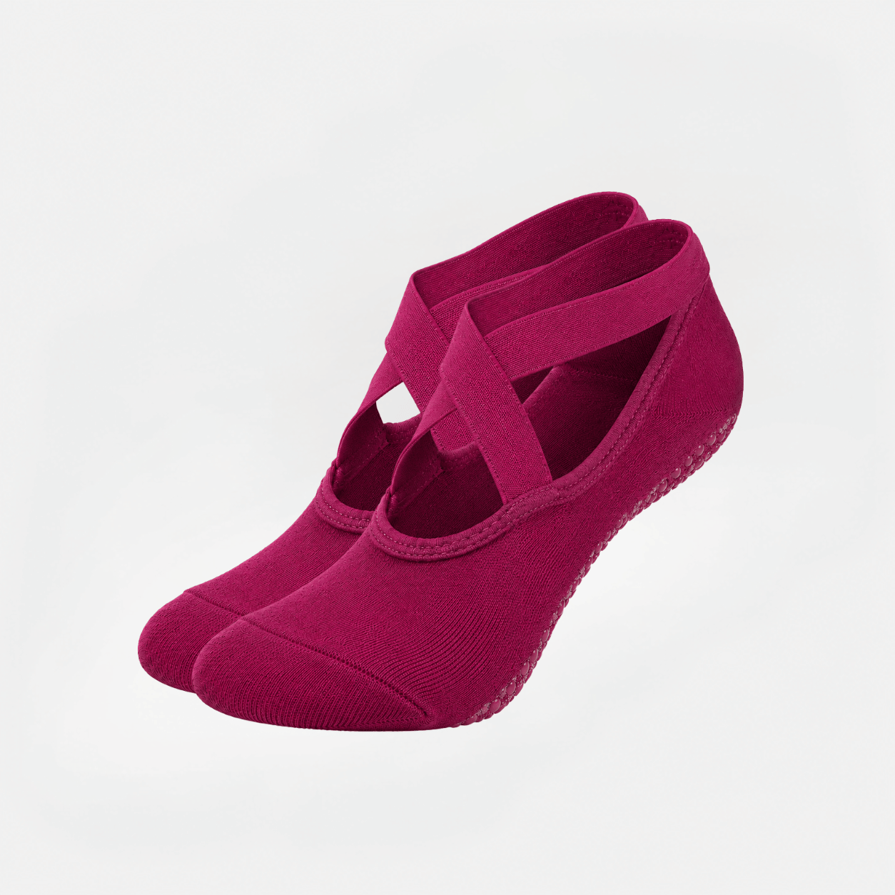 Pilates Socken mit Riemchen aus Baumwolle