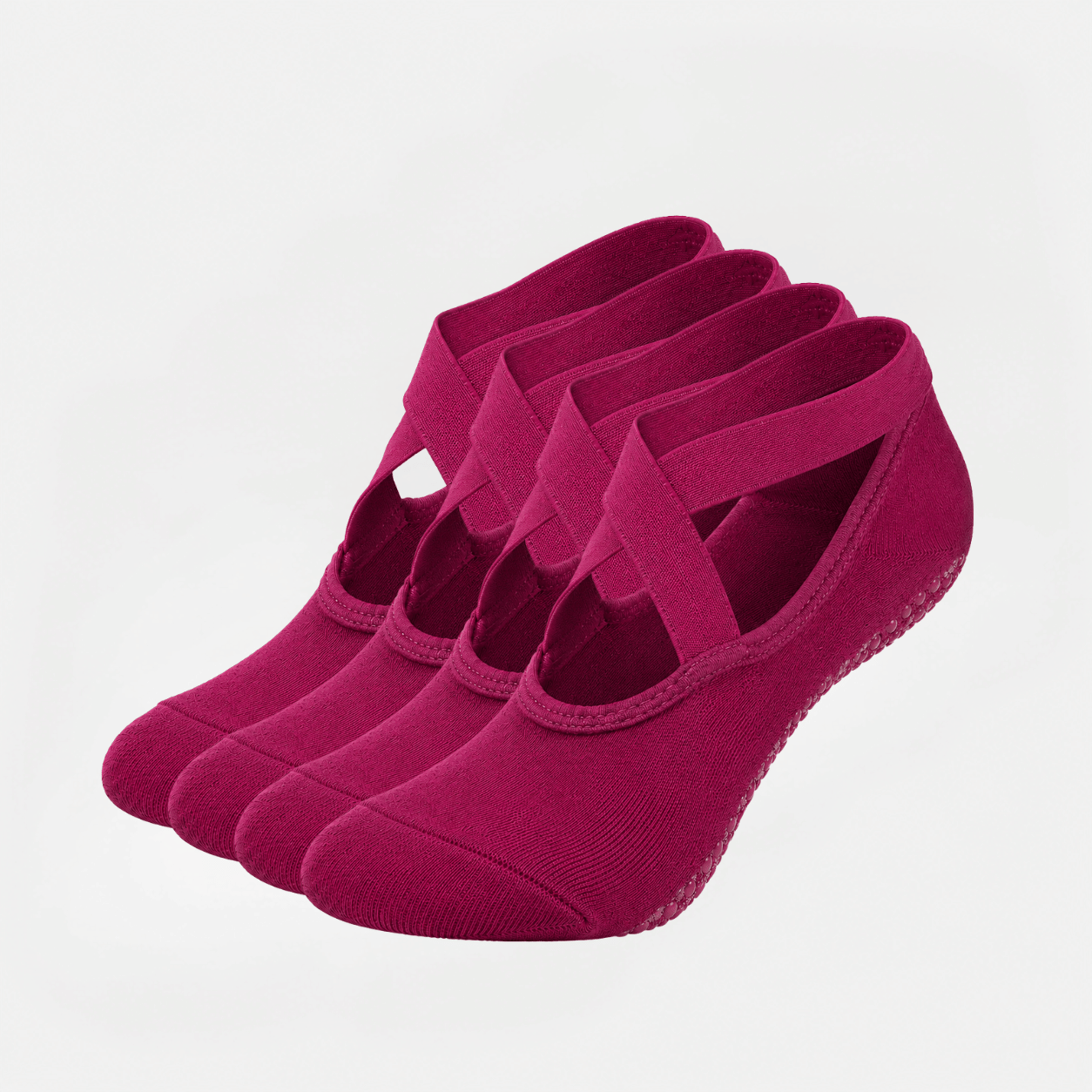 Pilates Socken mit Riemchen aus Baumwolle