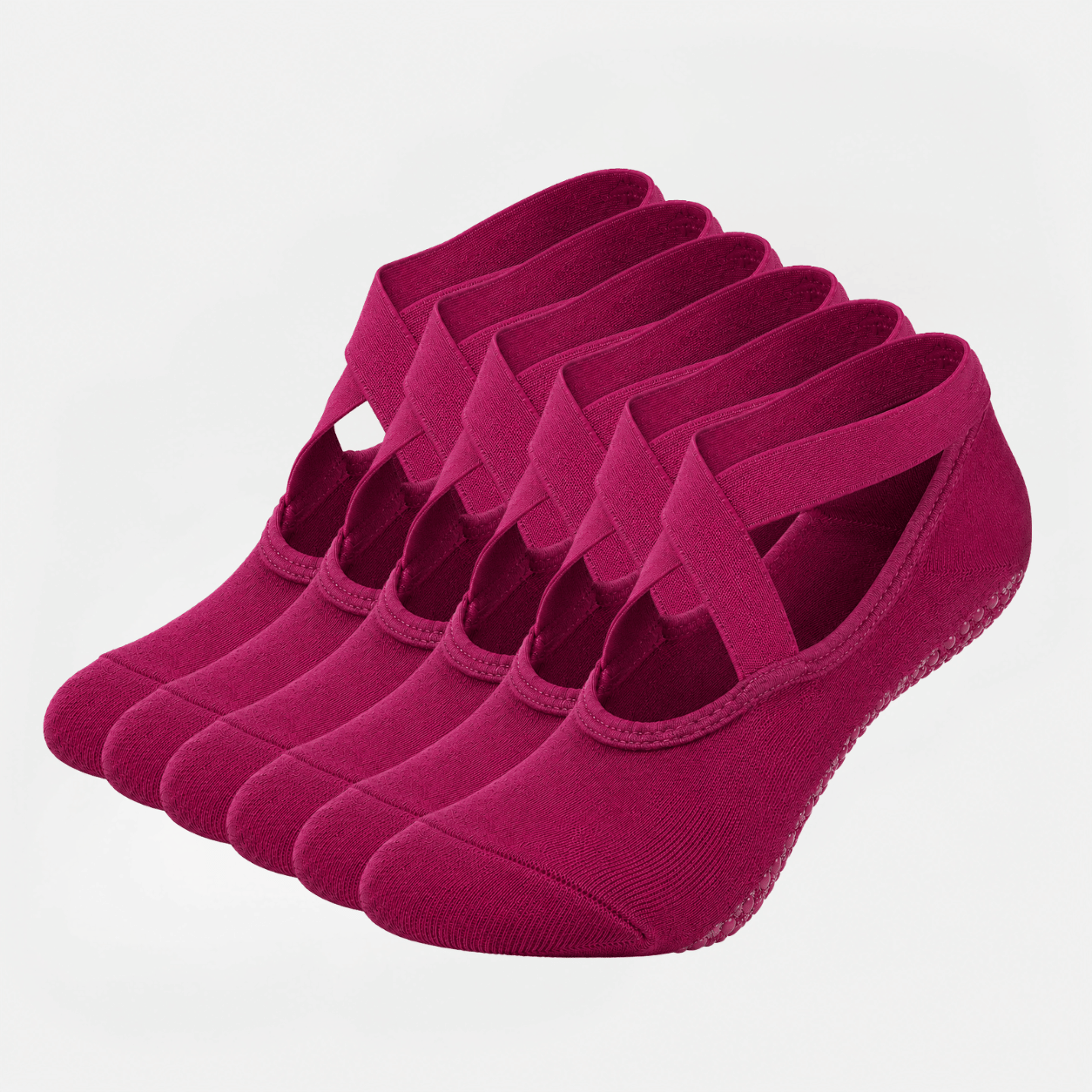 Pilates Socken mit Riemchen aus Baumwolle