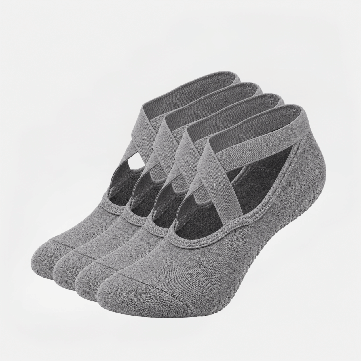 Pilates Socken mit Riemchen aus Baumwolle