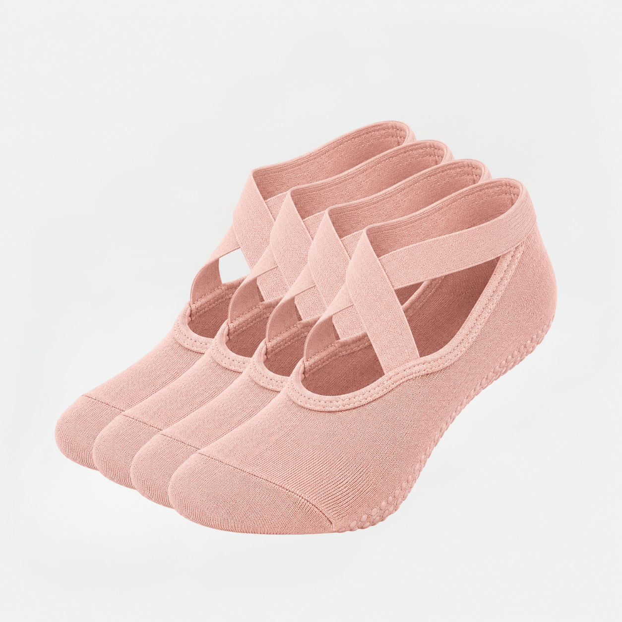 Pilates Socken mit Riemchen aus Baumwolle