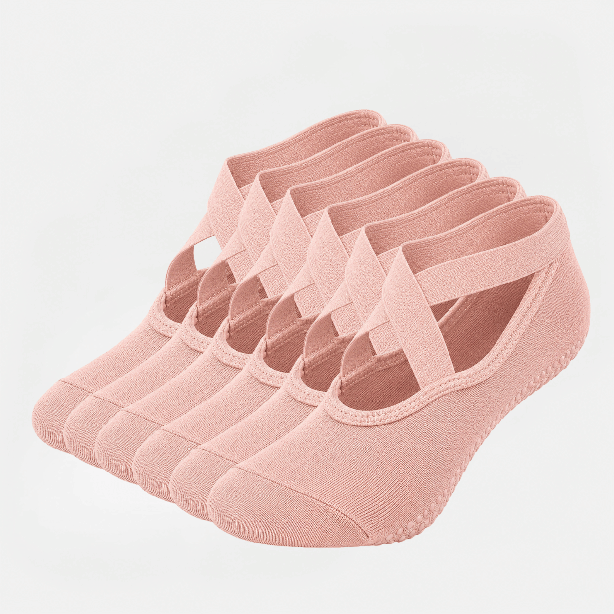 Pilates Socken mit Riemchen aus Baumwolle