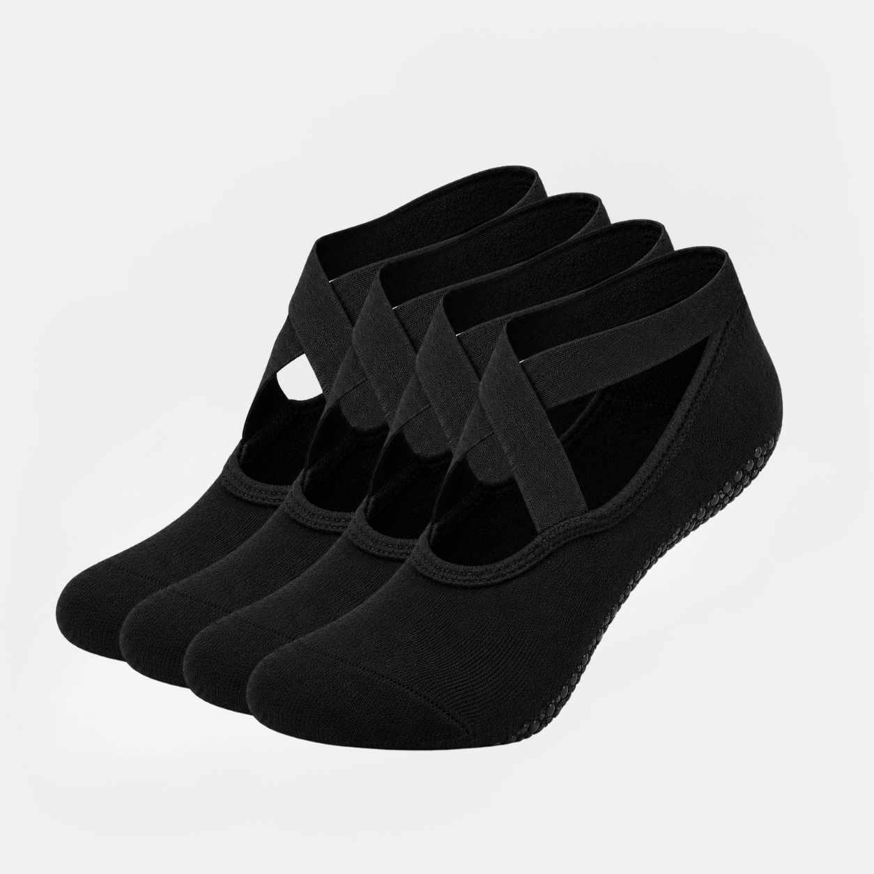 Pilates Socken mit Riemchen aus Baumwolle