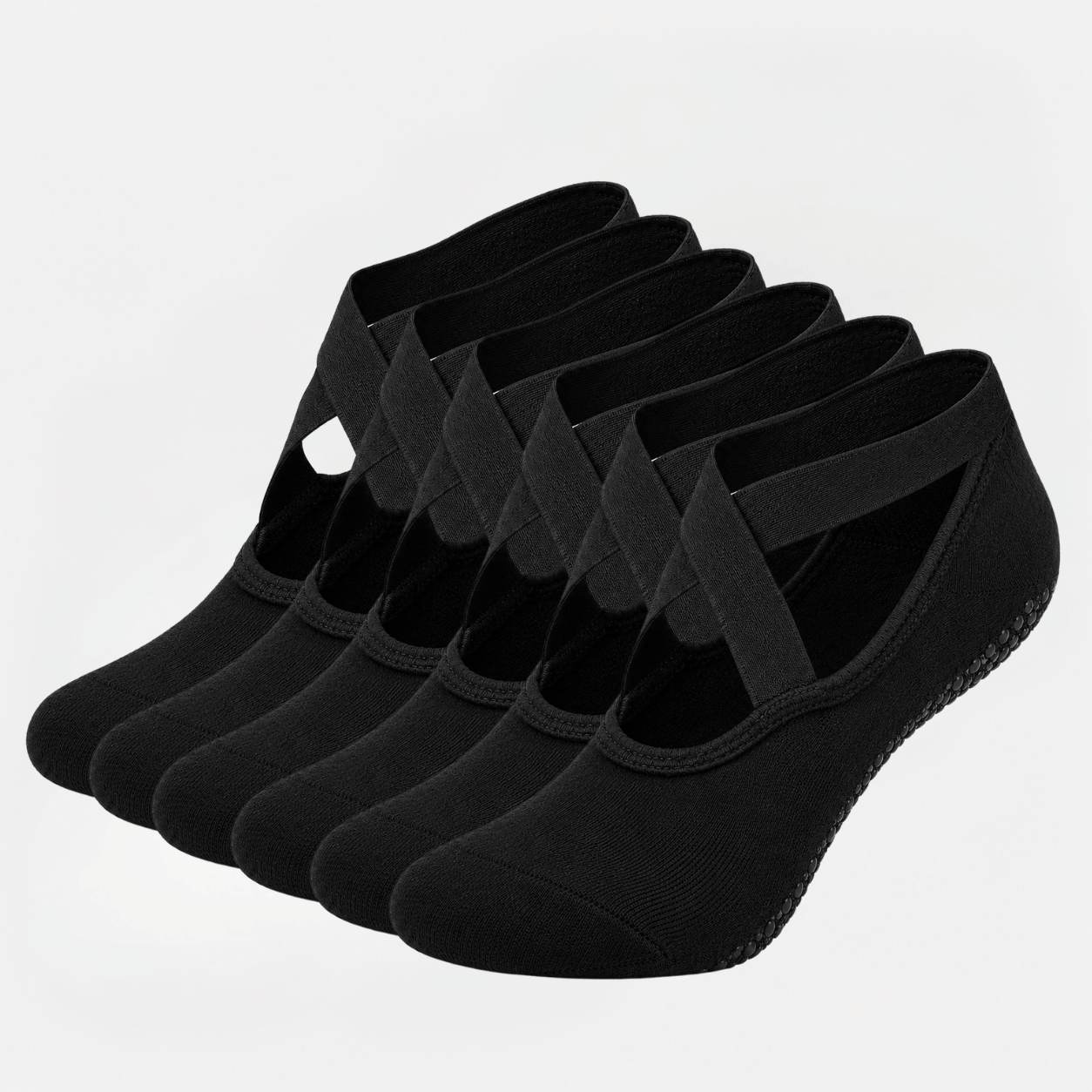 Pilates Socken mit Riemchen aus Baumwolle